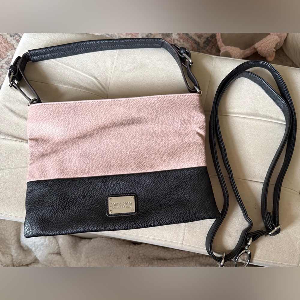 Jenna Kator Pink and Black Shoulder Bag